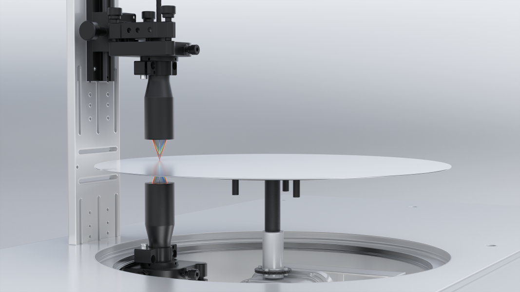 Wafer Thickness Inspection with SinceVision Spectral Confocal Displacement Sensor