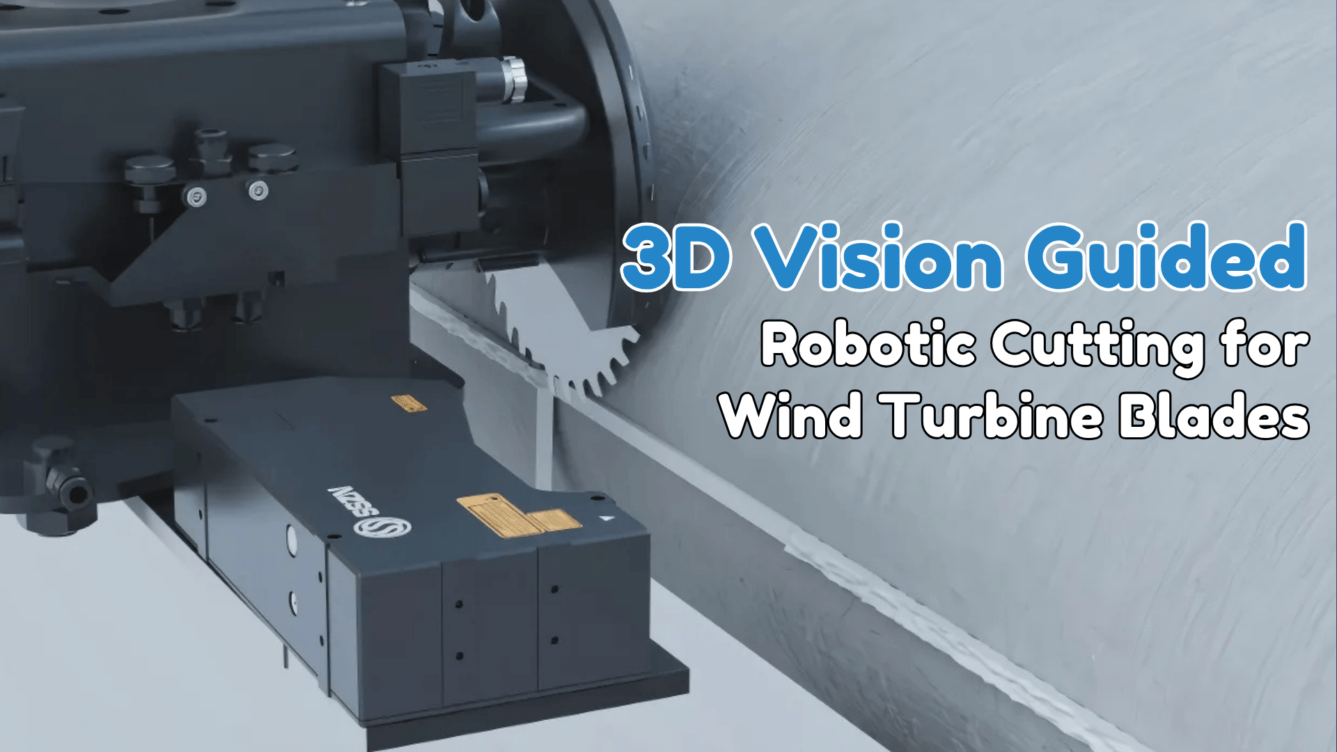 3D Vision-Guided Intelligent Robotic Cutting for Wind Turbine Blades