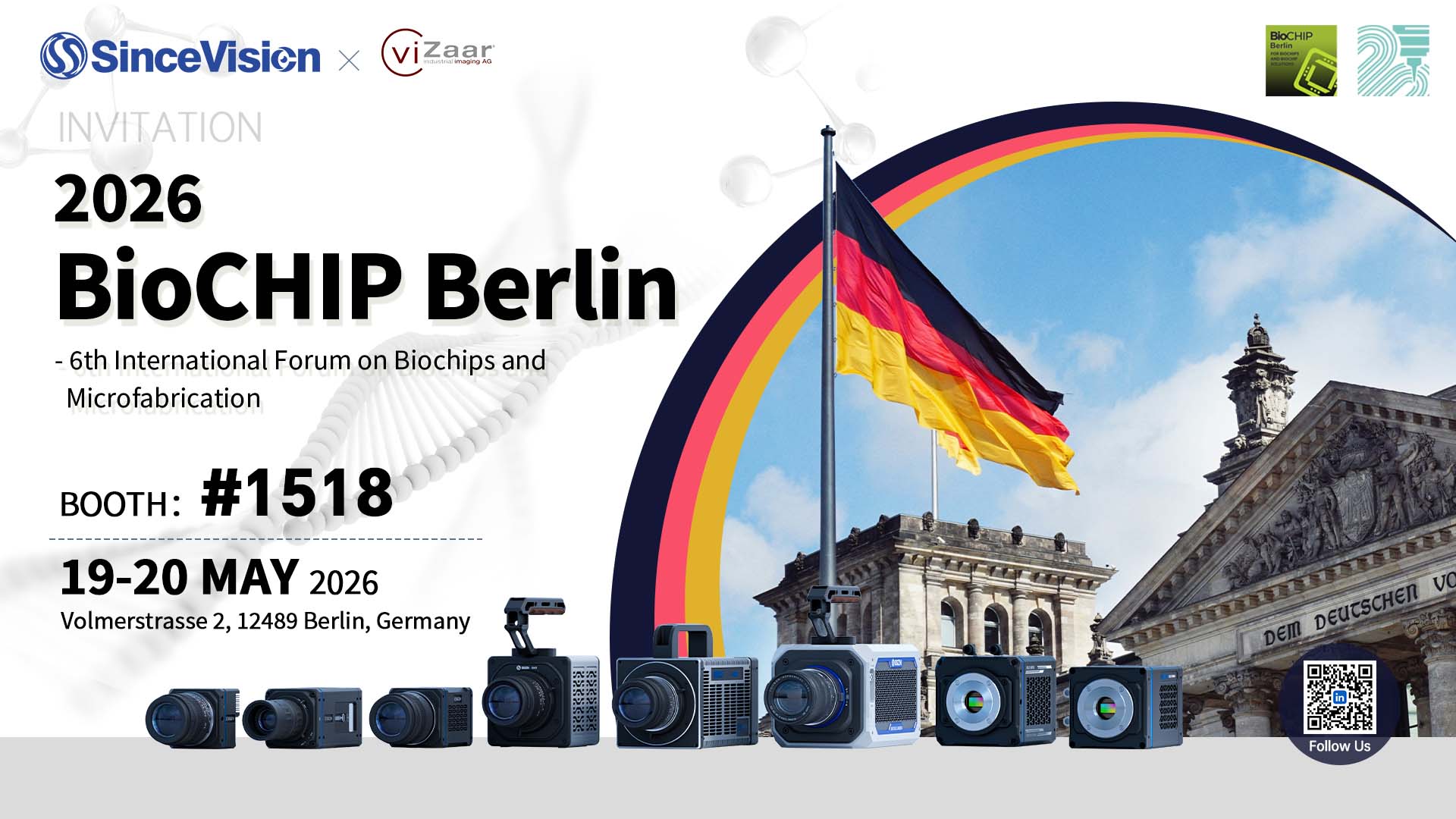 SinceVision to Exhibit Scientific Imaging Technology and Present on High-Speed Imaging at 2026 BioCHIP Berlin