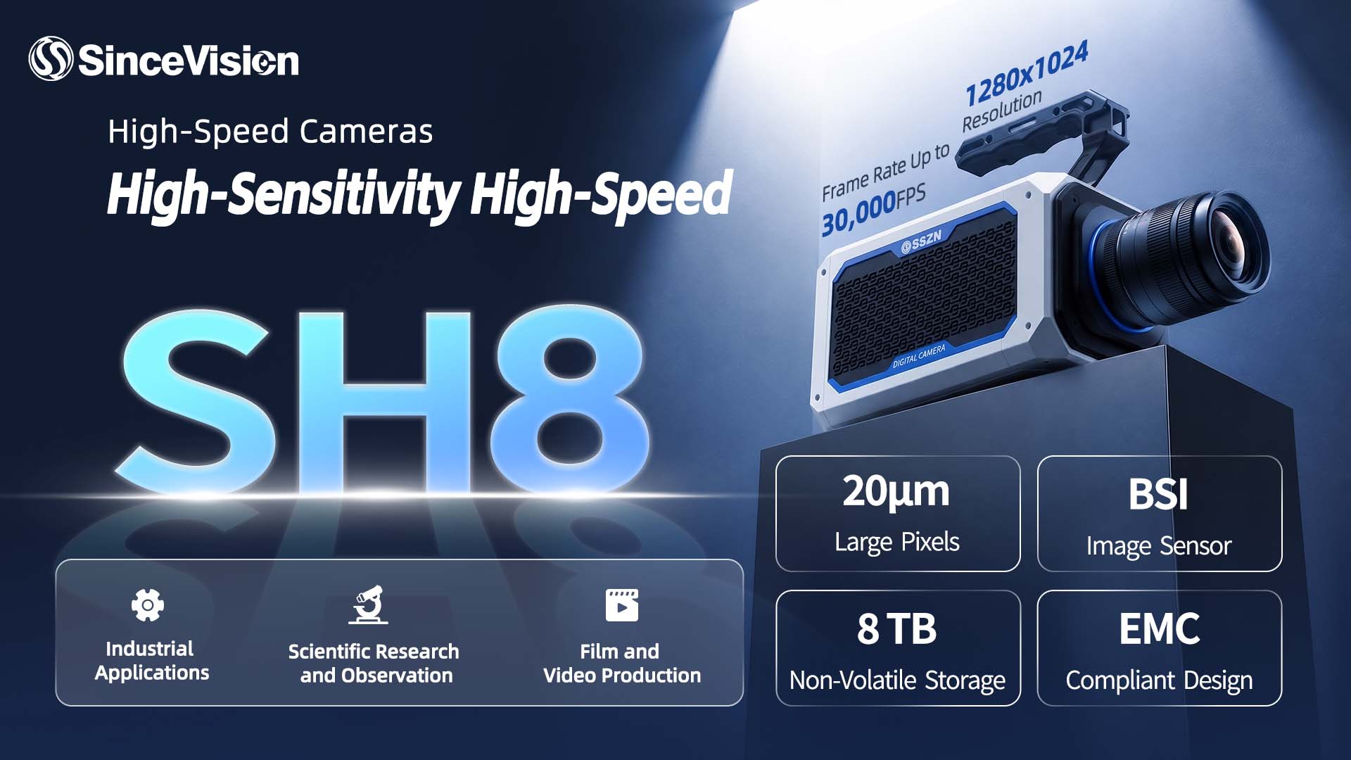 SinceVision Launches SH8 Series Ultra-High-Speed Cameras: Capturing Every Instant of High-Speed Action at 1.10 million fps