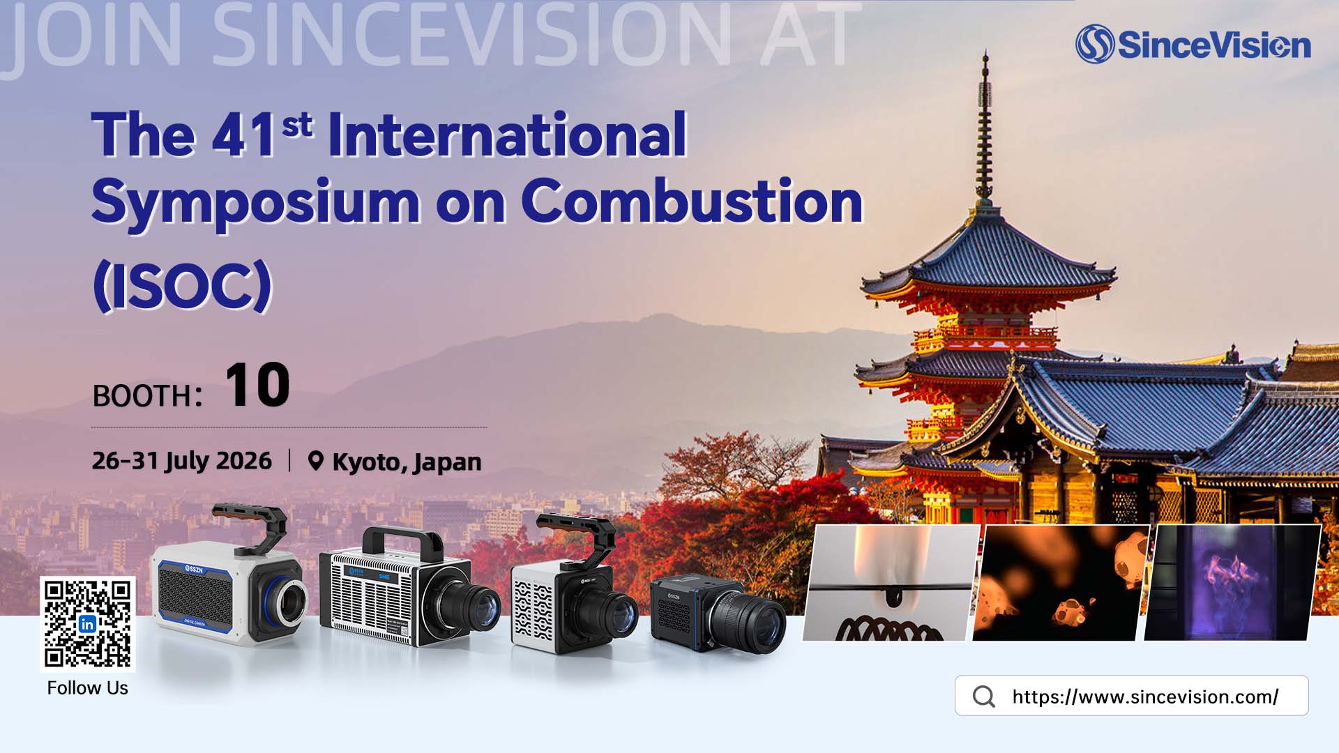 Join SinceVision at the 2026 International Symposium on Combustion in Kyoto, Japan