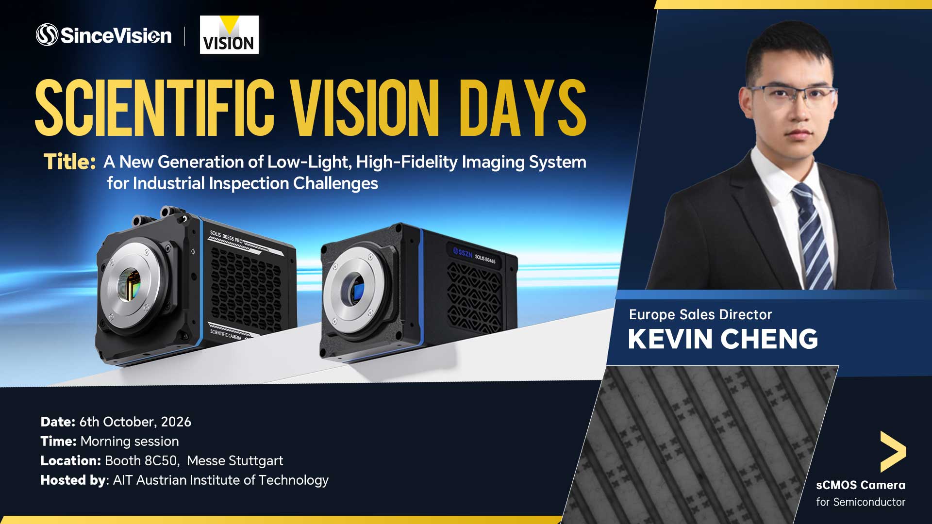 SinceVision to Present Next-Gen Low-Light Imaging Solutions at Scientific VISION Days 2026