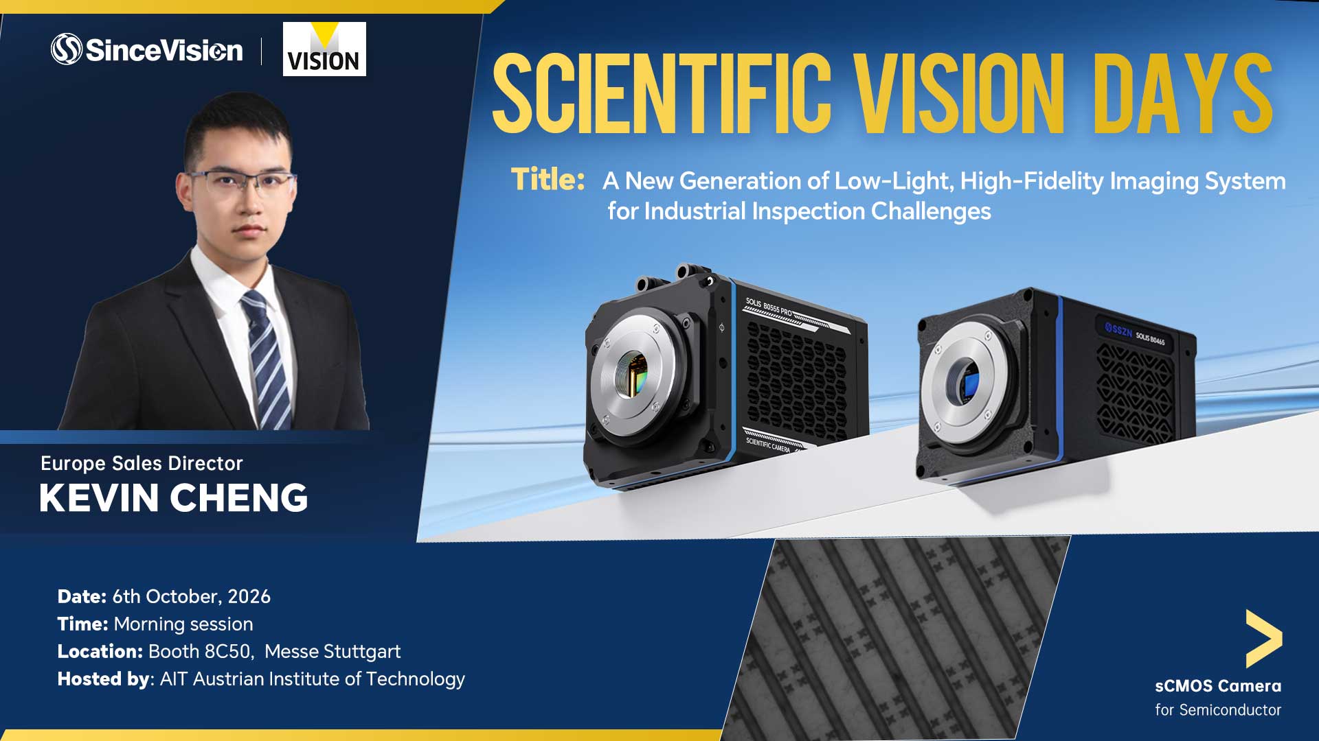 SinceVision to Present Next-Gen Low-Light Imaging Solutions at Scientific VISION Days 2026