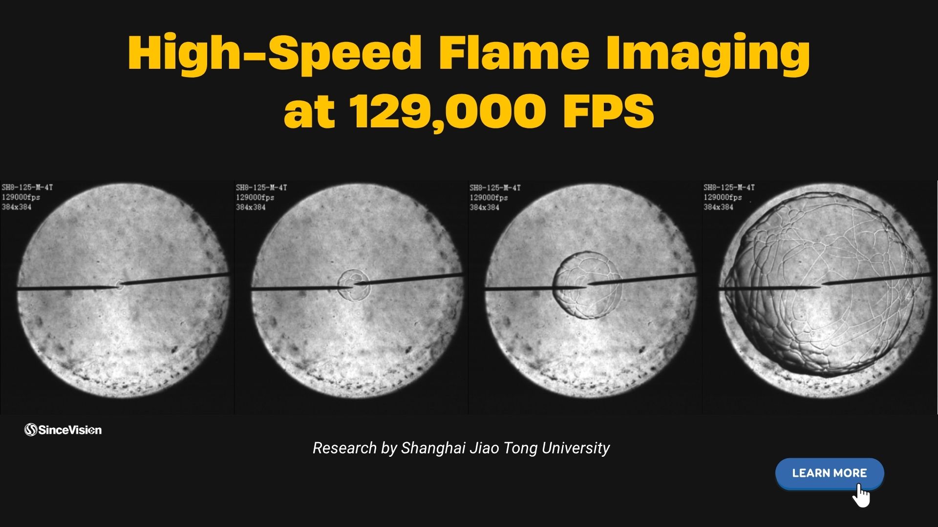 Unlocking Flame Cellular Instability: Advanced High-Speed Camera Flame Imaging with the SinceVision SH8 Series